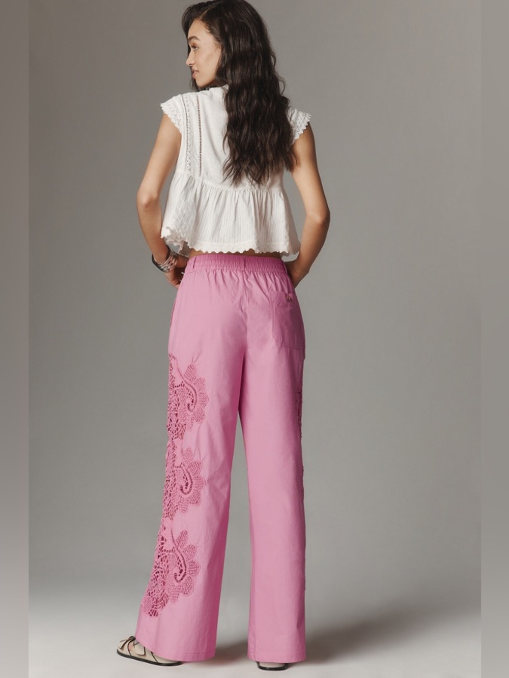 Maeve The Brooklin Embroidered Track Pants Size M - Picture 2 of 8